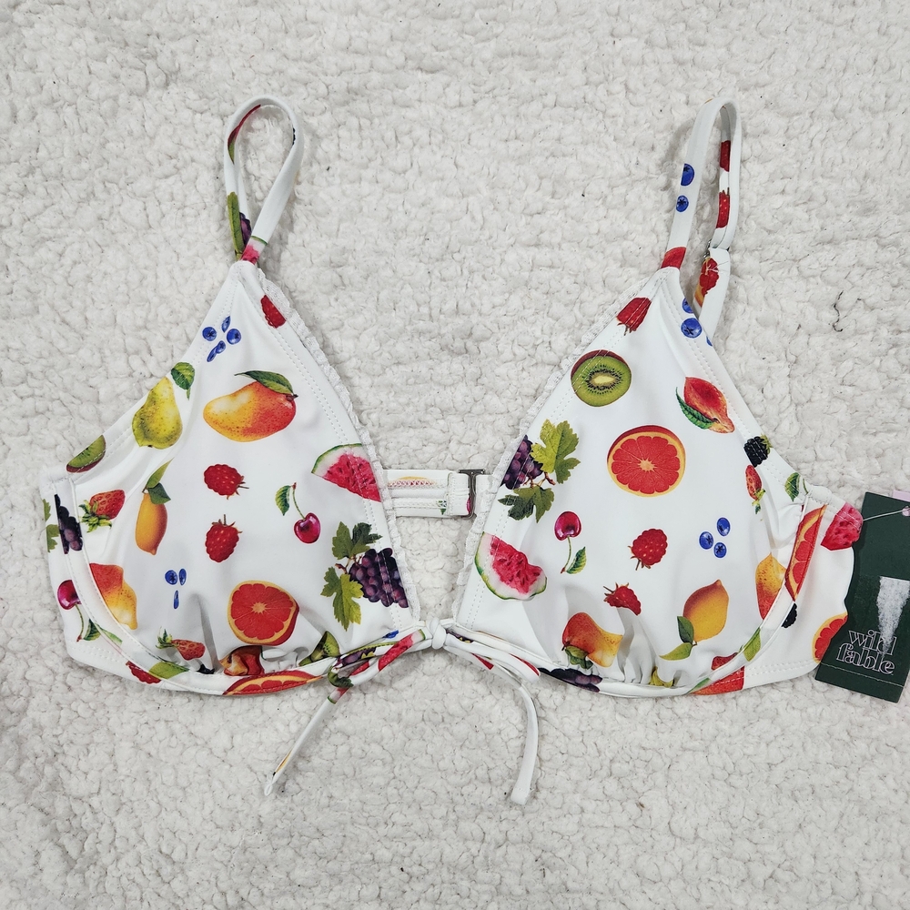 NWOT Wild Fable Colorful Fruit Print Underwire Bikini Top Size XL